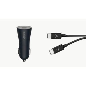 מטען לרכב USB-C עם כבל ניתק Quick Charge