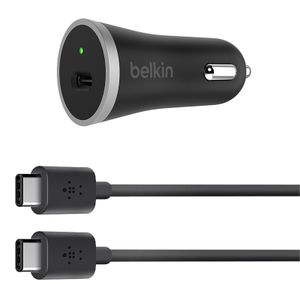מטען לרכב USB-C עם כבל ניתק