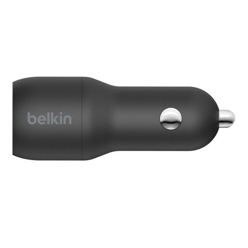 מטען USB-A כפול לרכב 24W עם כבל Lightning