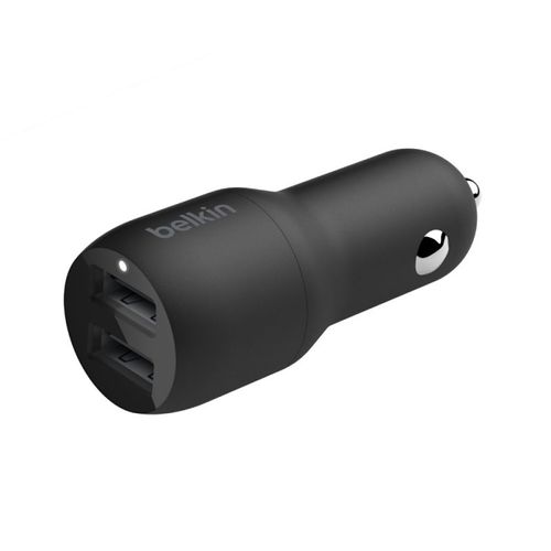 מטען USB-A כפול לרכב 24W עם כבל Lightning