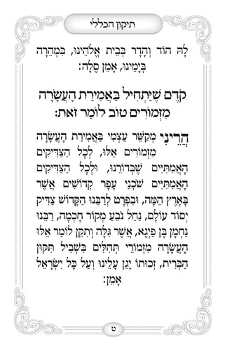 תיקון הכללי בינוני בכריכה רכה