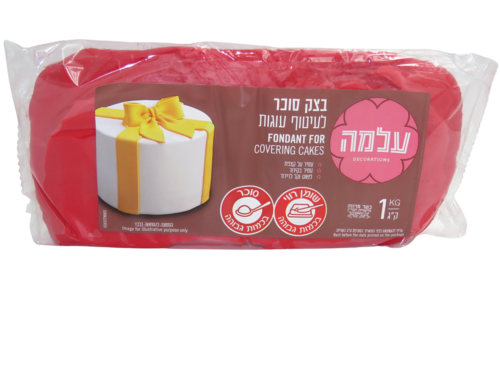 בצק סוכר 1 קילו צבע אדום