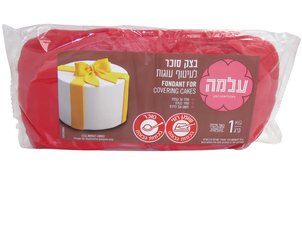 בצק סוכר 1 קילו צבע אדום