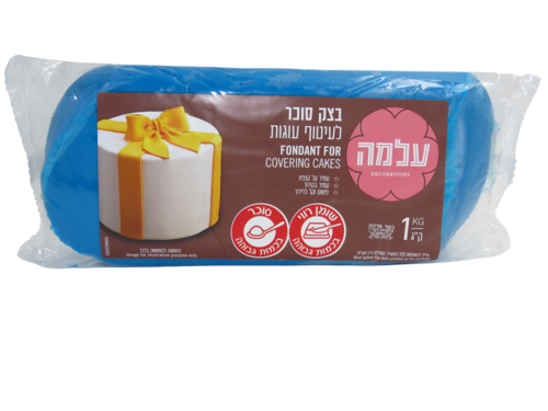 בצק סוכר 1 קילו צבע כחול