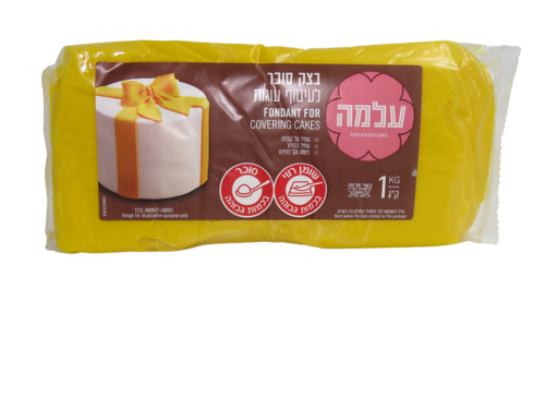 בצק סוכר 1 קילו צבע צהוב