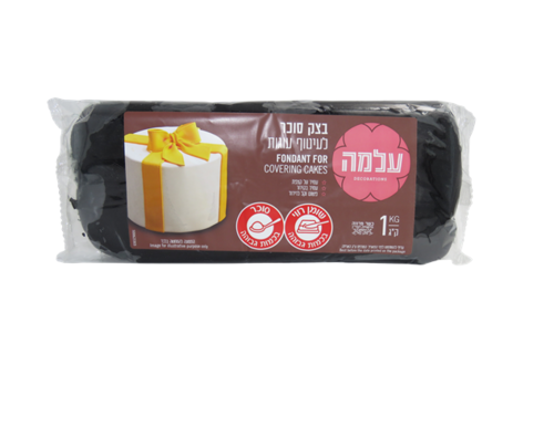 בצק סוכר 1 קילו צבע שחור