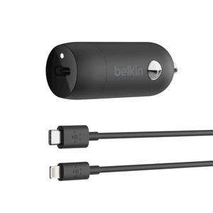 מטען מהיר לרכב BOOST↑CHARGE בחיבור USB-C 18W עם כבל Lightning