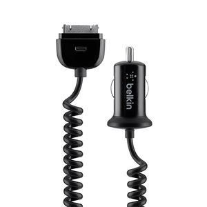 מטען מהיר לרכב עם כבל קבוע ושקע USB נוסף