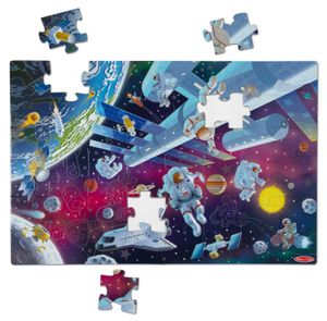 פאזל רצפה זוהר בחושך עשוי קרטון עבה 48 חלקים - החלל החיצון