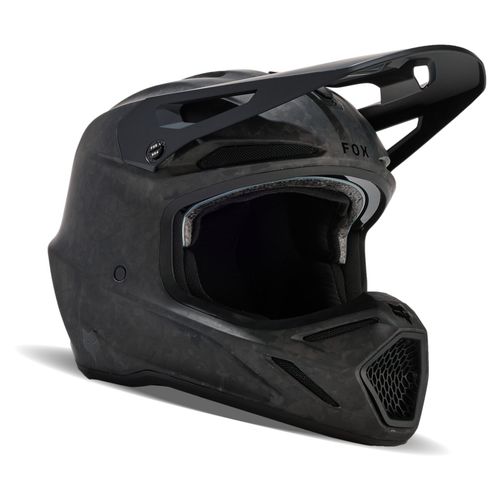 קסדת פוקס שחור מט - FOX V3 RS CARBON SOLID V24