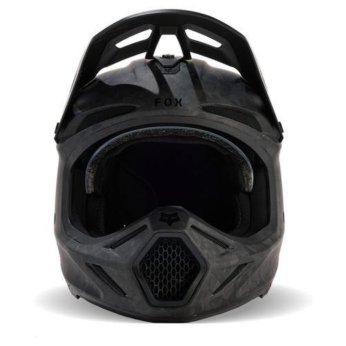 קסדת פוקס שחור מט - FOX V3 RS CARBON SOLID V24