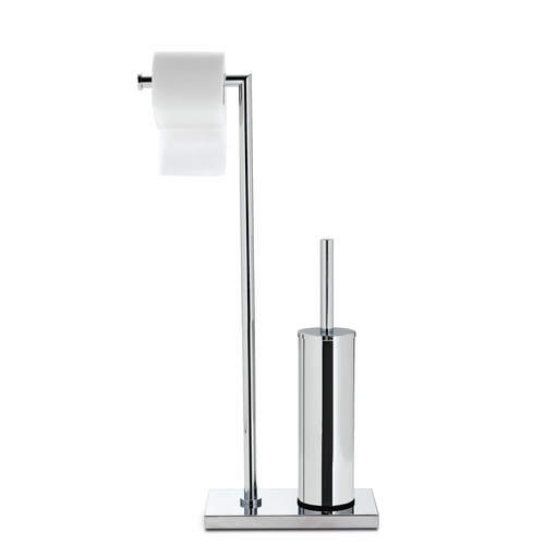 מעמד לנייר טואלט+מברשת אסלה SIMO52 - כרום Piantane 4.0 