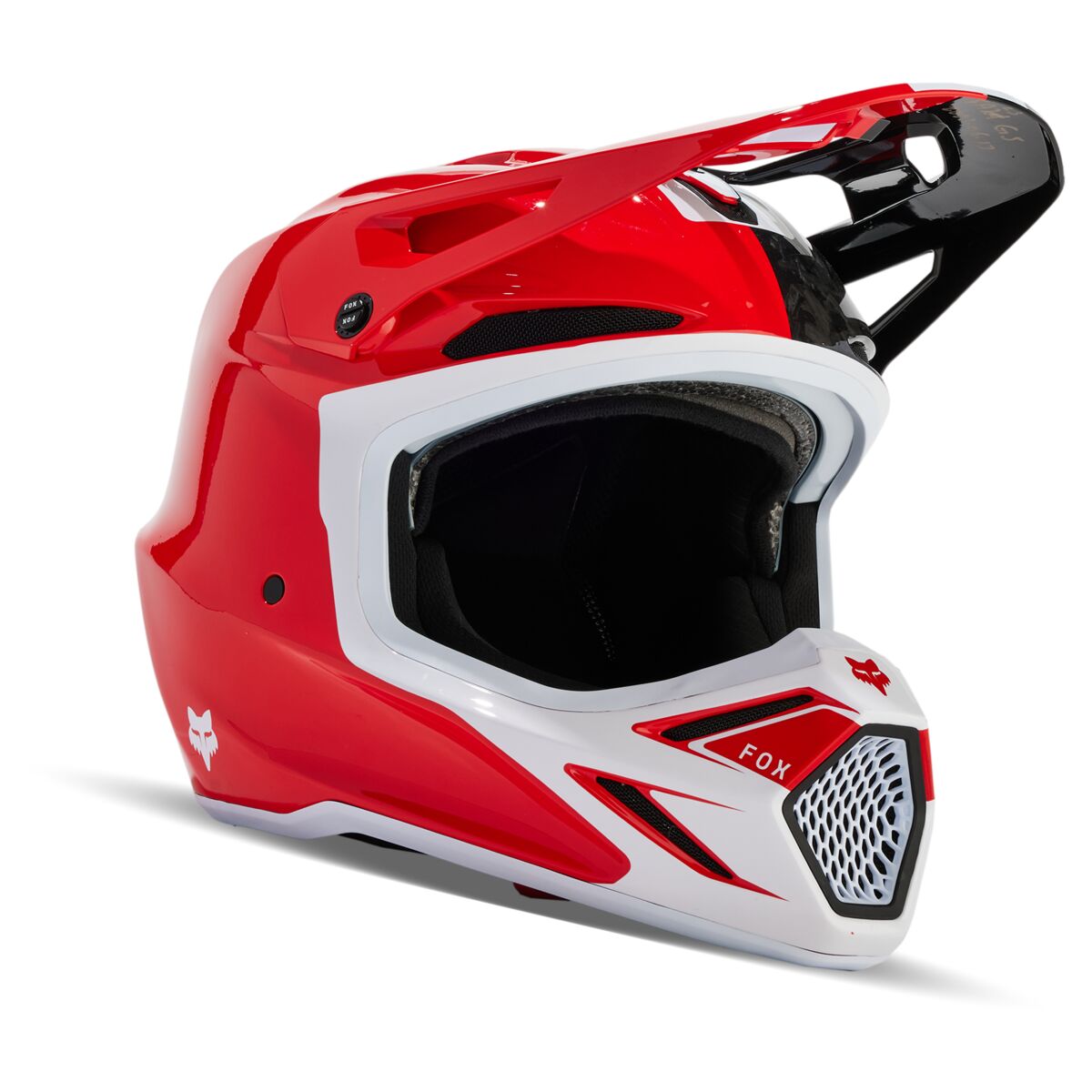 קסדת פוקס אדום / לבן / שחור - FOX V3 RS OPTICAL V24