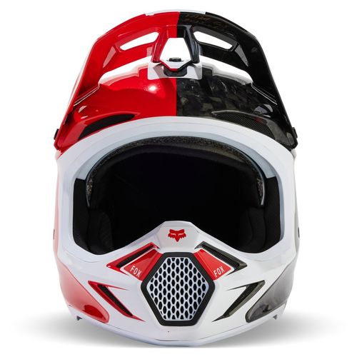 קסדת פוקס אדום / לבן / שחור - FOX V3 RS OPTICAL V24