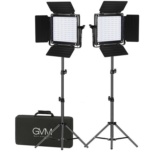 קיט 2 פנסי לד GVM 800D-RGB-2L