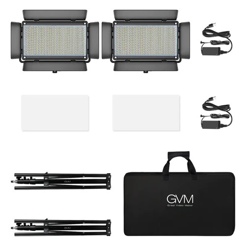 קיט 2 פנסי לד צבעוני GVM 1500D-2L