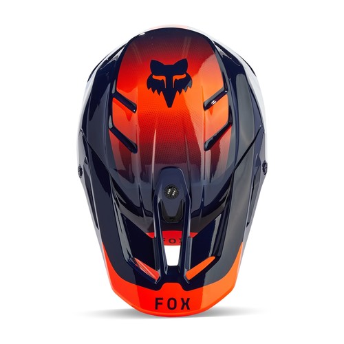 קסדת פוקס כחול / כתום / לבן - FOX V3 REVISE V24