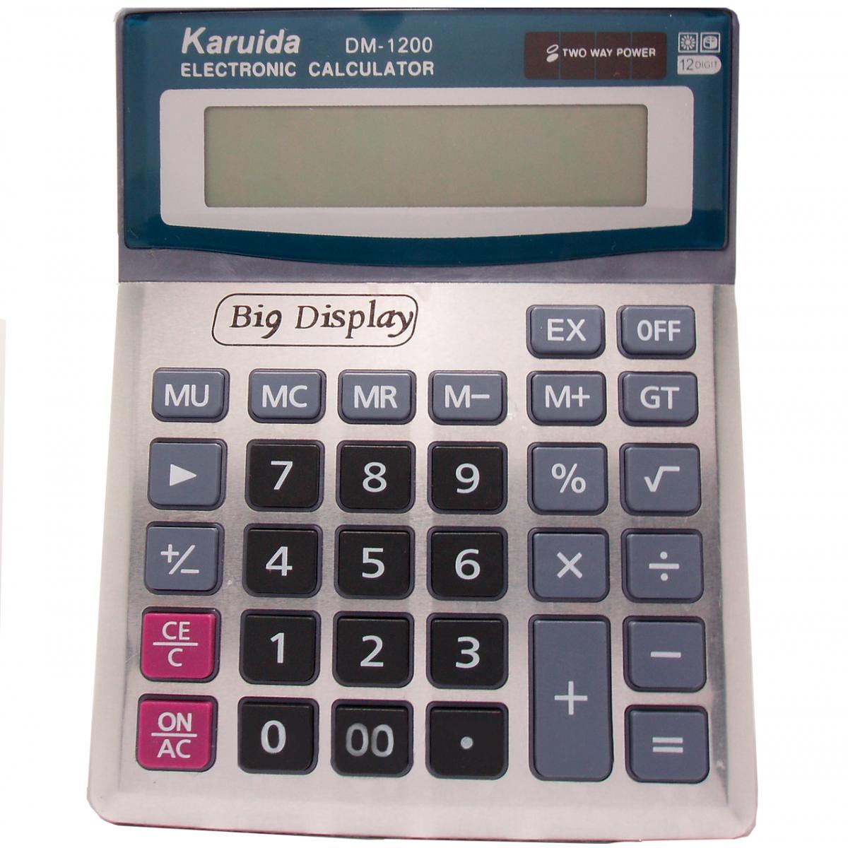 מחשבון שולחני ענק + פנל סולארי KARUIDA DM-1200V
