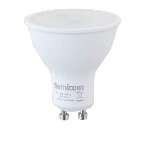 נורת לד 230V 7W GU10 אור יום Semicom סמיקום