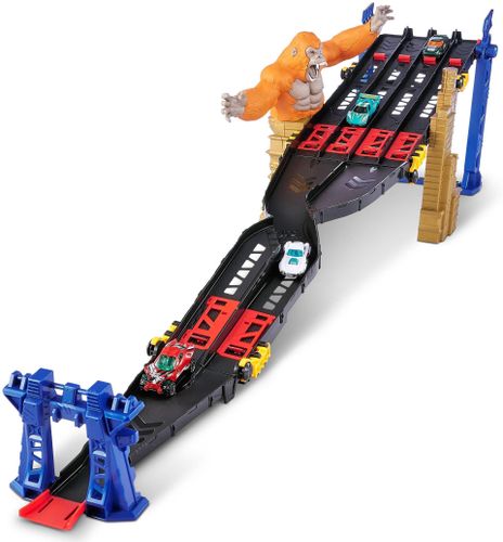 מסלול מכוניות רב-ערוצי 'גורילה' 3.9 מ' עם גורילה ומכונית מתכת