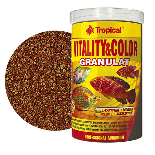 טרופיקל ויטליטי מחזק צבע מגורען לדגי נוי Tropical Vitality & Color Granulat במשקל 138 גרם