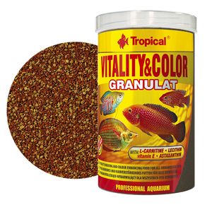 טרופיקל ויטליטי מחזק צבע מגורען לדגי נוי Tropical Vitality & Color Granulat במשקל 138 גרם
