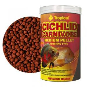 טרופיקל מזון לדגי ציקליד אוכלי בשר Tropical Cichlid Carnivore Medium Pellet במשקל 90 גרם