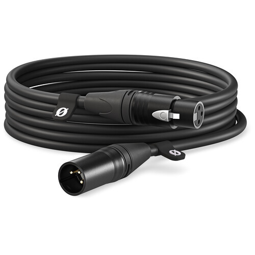 כבל XLR זכר לנקבה 6 מטר שחור RODE