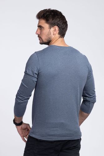 Pocket Cotton חולצת כיס שרוול ארוך כחול REDBACK רדבק