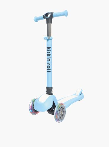 קורקינט מהפכני  עם תאורת LED בגלגלים KICK N' ROLL כחול
