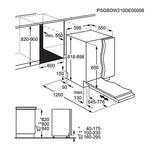 ‏מדיח כלים רחב Zanussi ZDLN2521‎ ‏זנוסי