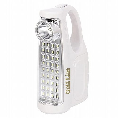 תאורה נטענת ניידת 36 נורות Led כולל פנס ותאורת צד Gold Line גולד ליין
