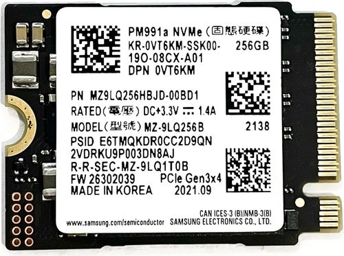 כונן קשיח Samsung SSD 256GB PM991 M.2 2230 PCIe NVME