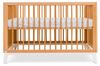 מיטת תינוק מעץ בוק וויני - טבעי/בסיס לבן