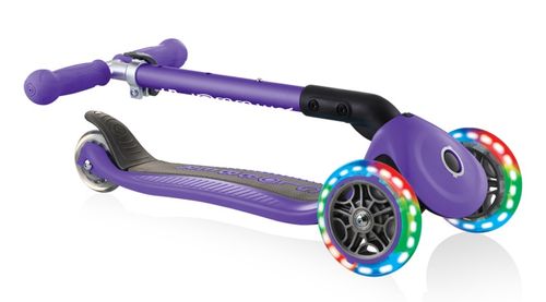קורקינט מתקפל לפעוטות פרימו ג'וניור Primo Junior אורות בגלגלים וידית בגובה משתנה - סגול