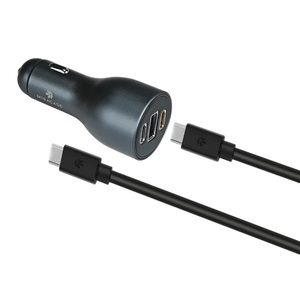 מטען מהיר לרכב PD120W+ כבל Type c to Type c
