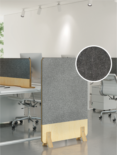 פנל אקוסטי עומד בגודל 800x 1500 x 30mm אפור Kuietly Kasual Line