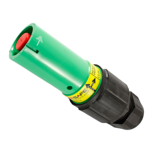 מחבר חשמל נקבה לכבל ירוק Phase 3 PowerSafe
