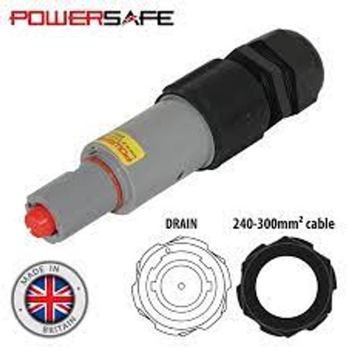מחבר חשמל נקבה לכבל אפור Phase 3 PowerSafe