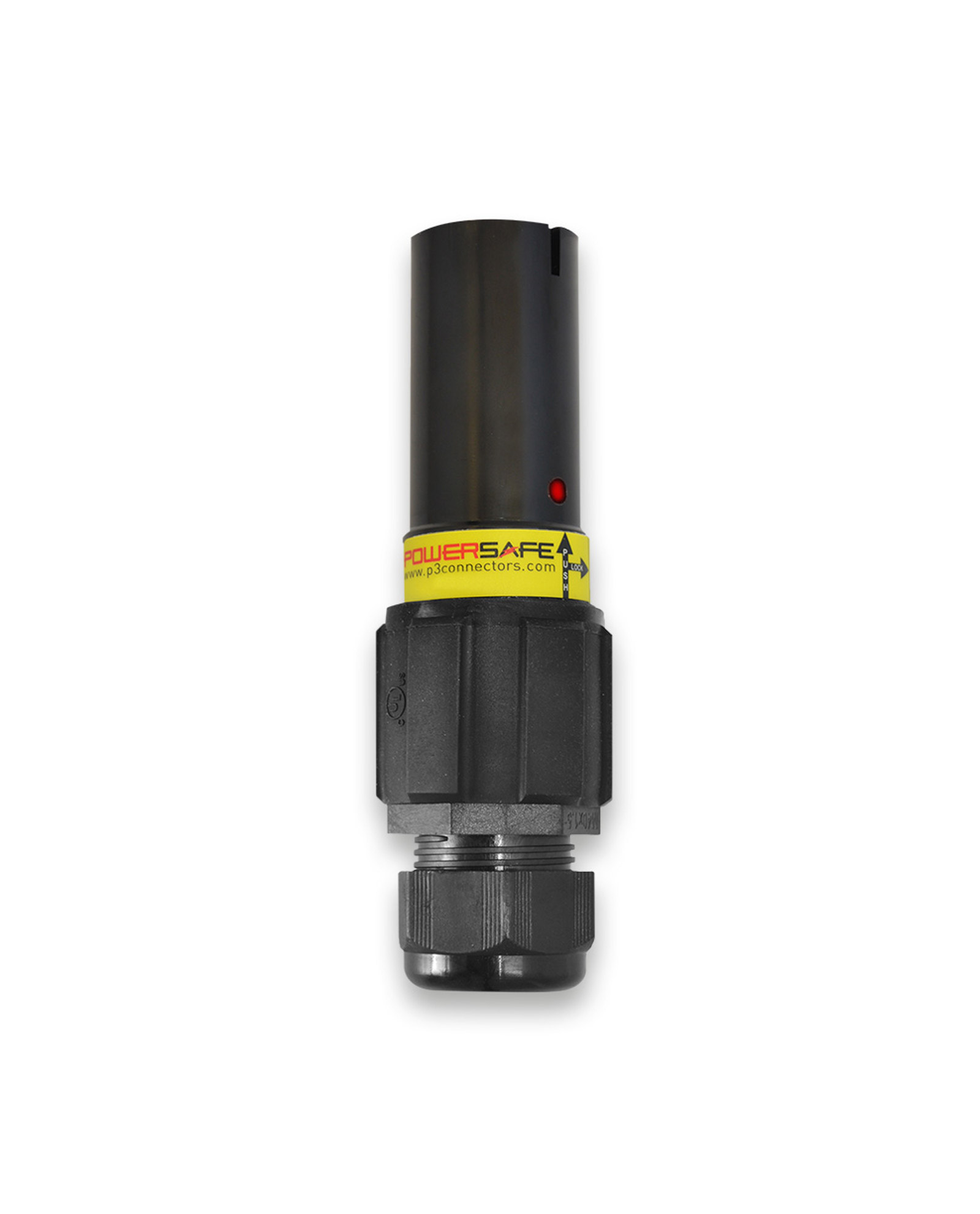 מחבר חשמל נקבה לכבל שחור Phase 3 PowerSafe