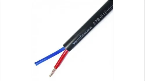 כבל רמקול שחור להתקנות Van Damme ecoflex install grade, 2 x 1.5mm², LSZH