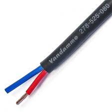 כבל רמקול שחור להתקנות Van Damme ecoflex install grade, 2 x 2.5mm², LSZH