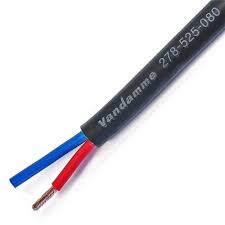 כבל רמקול שחור להתקנות Van Damme ecoflex install grade, 2 x 2.5mm², LSZH