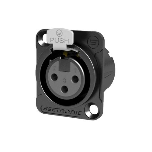 מחבר XLR נקבה שסי 3 פין פרופיל נמוך SEETRONIC MK3F2C-B