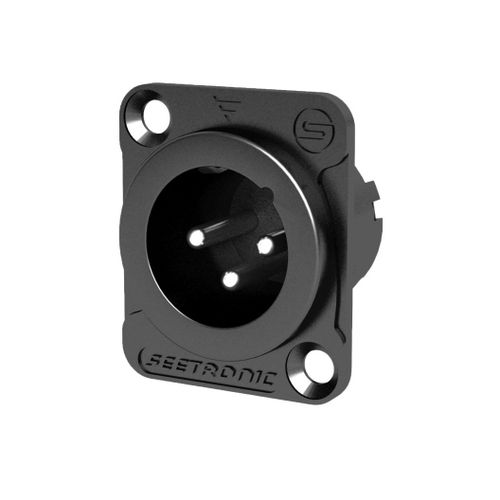 מחבר XLR זכר שסי 3 פין פרופיל נמוך SEETRONIC MJ3F2C-B