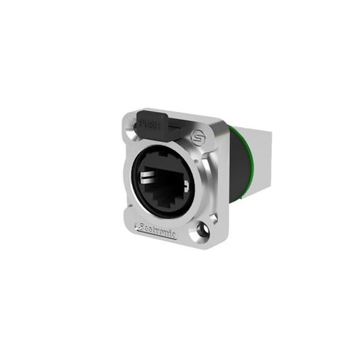 מחבר RJ45 שסי נקבה כולל נעילה שחור כניסה אחורית + מכסה אבק שחור SEETRONIC SE8FDYH-60-B-NS