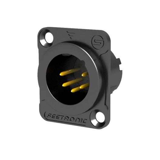 מחבר XLR 5 שסי זכר SEETRONIC MJ5F2C-BG