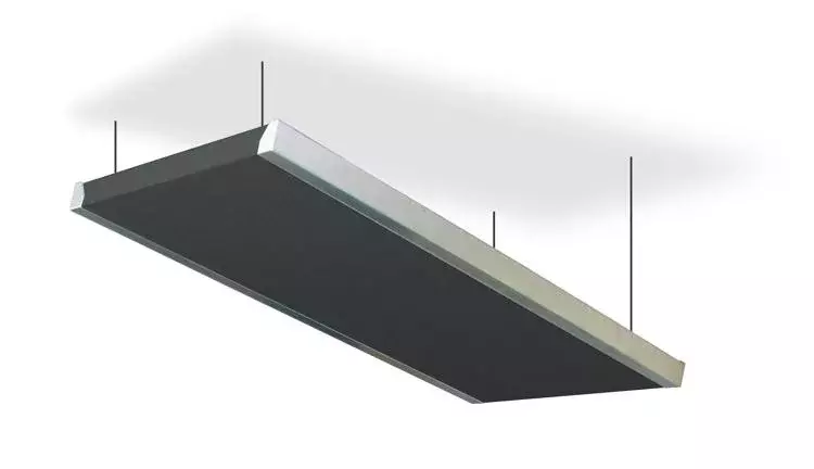 פאנל אקוסטי בודד לתקרה שחור כולל מסגרת Primacoustic Stratus
