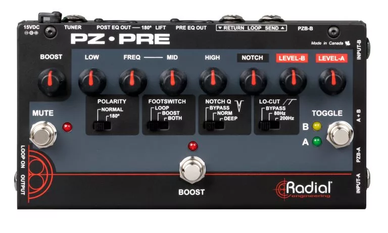 פראמפ לכלים אקוסטיים Radial Tonebone PZ-Pre