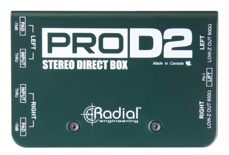 קופסת DI דו ערוצי פאסיבי Radial ProD2
